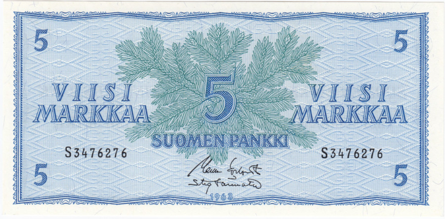5 Markkaa 1963 S3476276